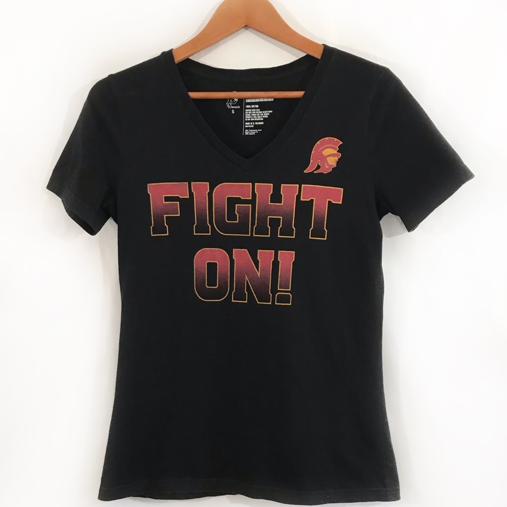 USC - Fight On! USC Trojans Tee Black Red Gold
